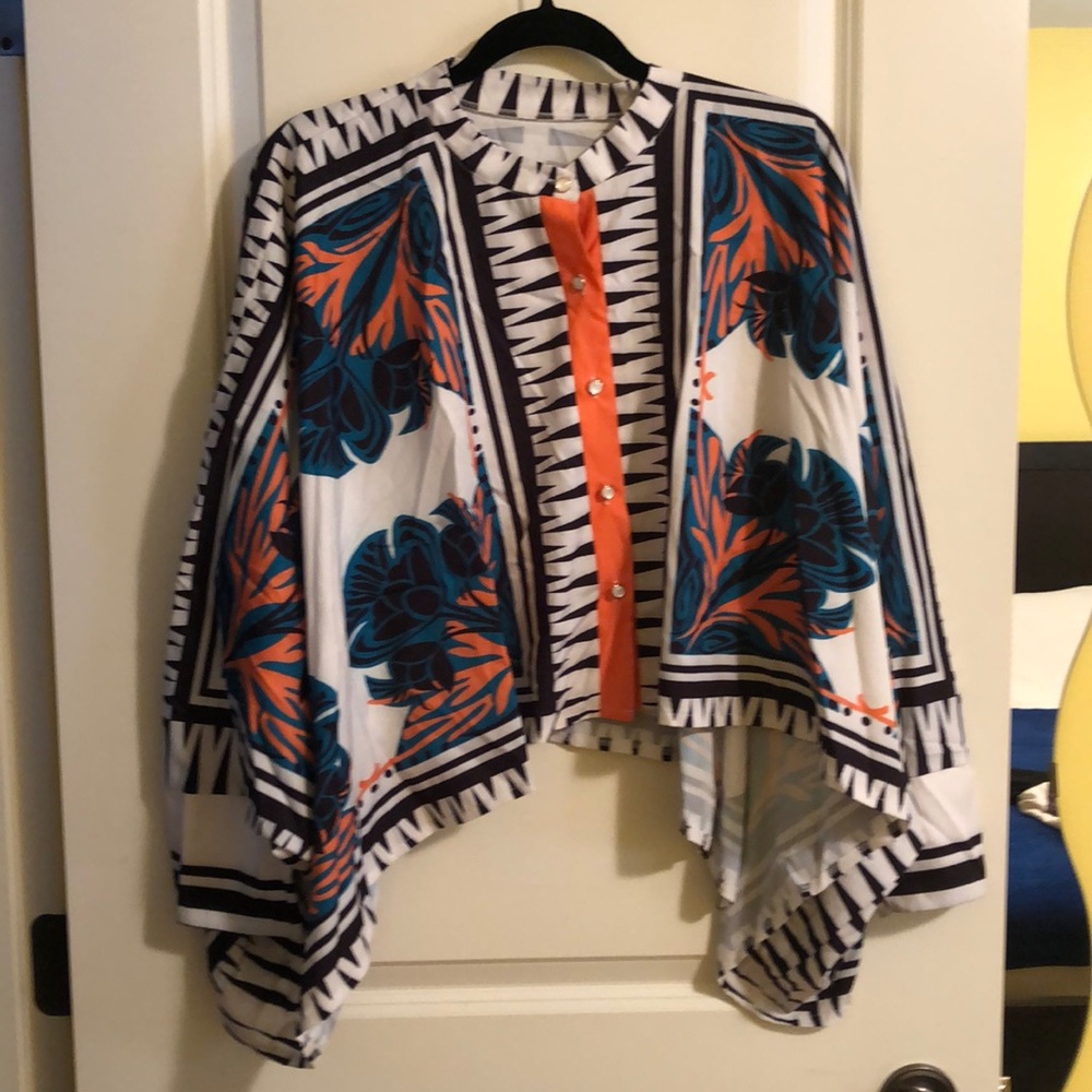 Poncho-type blouse